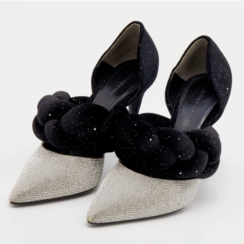 Marco de Vincenzo Elegant Black and Silver Women's Shoes